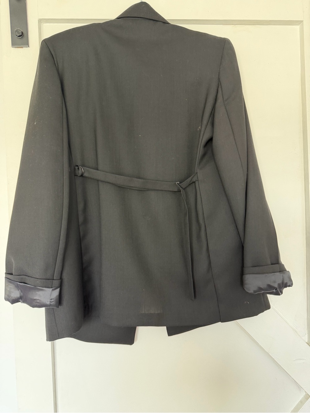 Black Women's Tailored Blazer with Rear Adjustment
